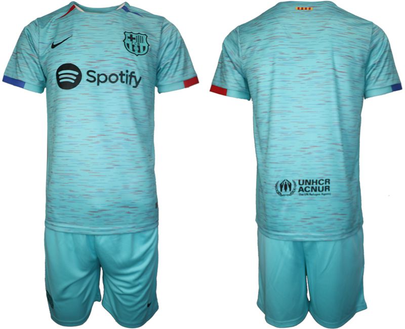 Men 2023-2024 Club Barcelona away blank blue Soccer Jersey